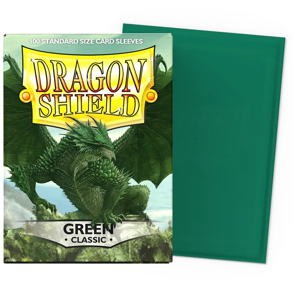100 Pochettes Classique Format Standard Vert - Dragon Shield