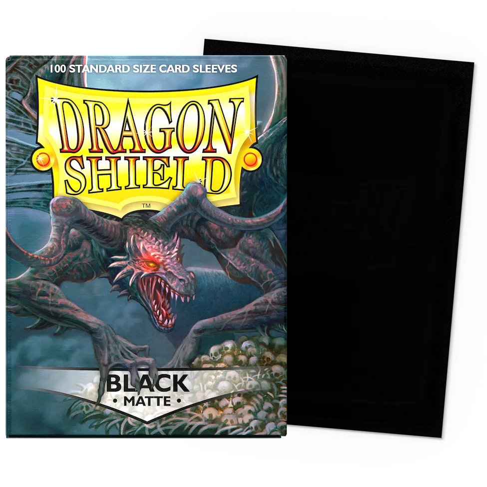 100 Pochettes Matte Format Standard Noir - Dragon Shield