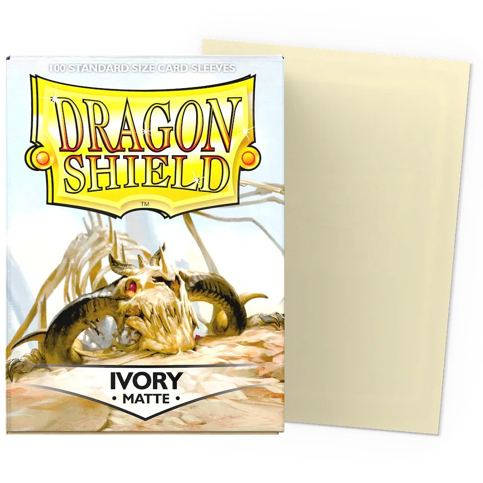 100 Pochettes Mat Format Standard Ivoire - Dragon Shield
