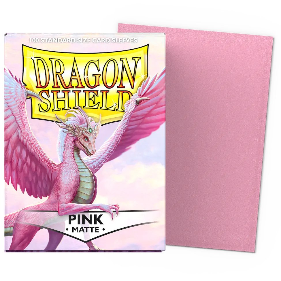 100 Pochettes Mat Format Standard Rose - Dragon Shield