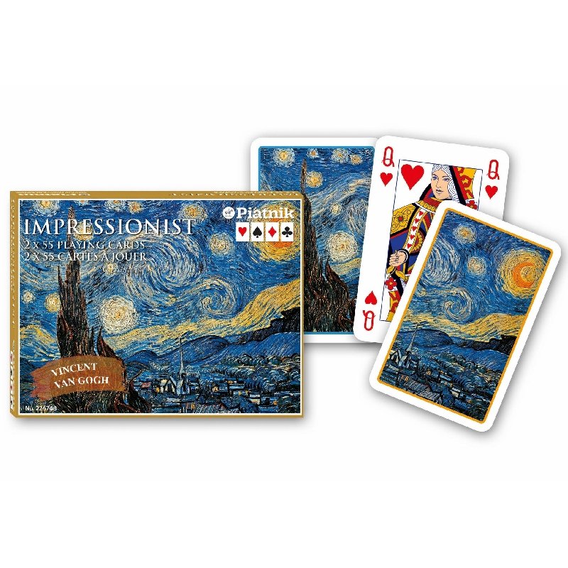 2 jeux de 55 cartes index Impressionniste Vincent Van Gogh - Piatnik
