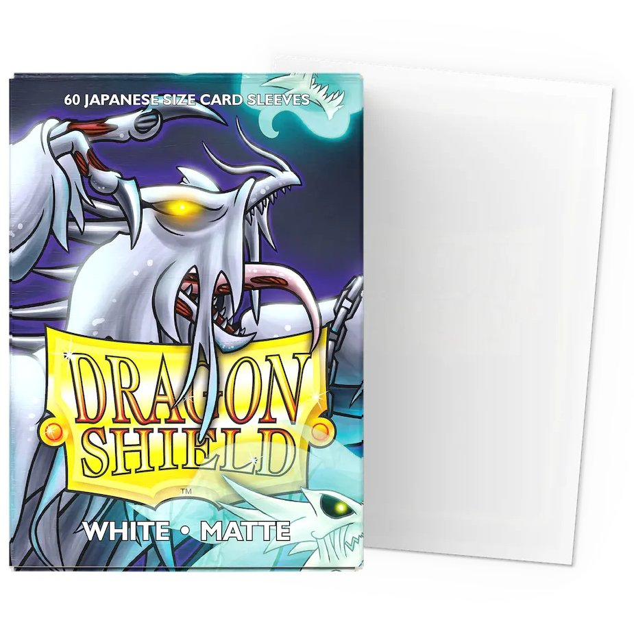 60 Pochettes Mat Format Japonais Blanc - Dragon Shield