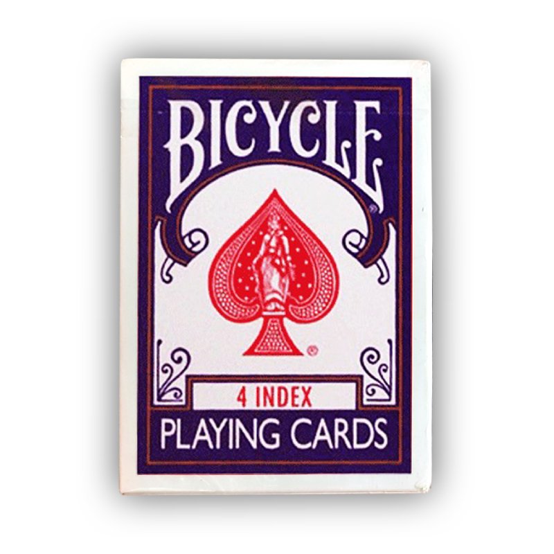 Jeu de 56 Cartes 4 Index Dos Bleu - Vélo