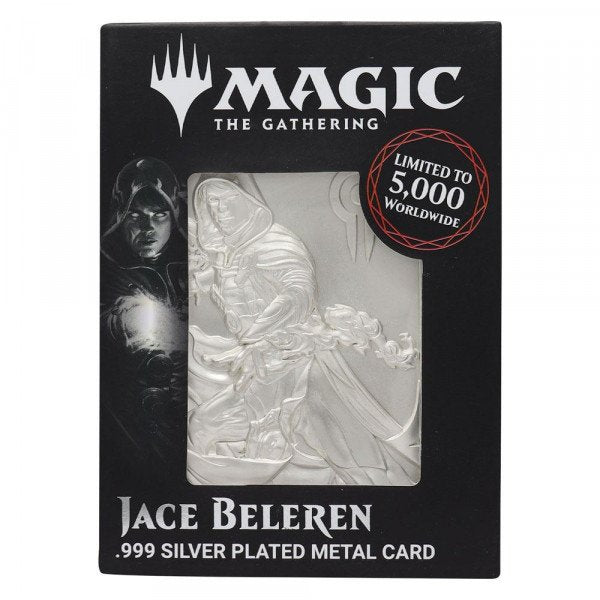 Carte en Métal Plaqué Argent Édition Limitée Jace Beleren - Magic