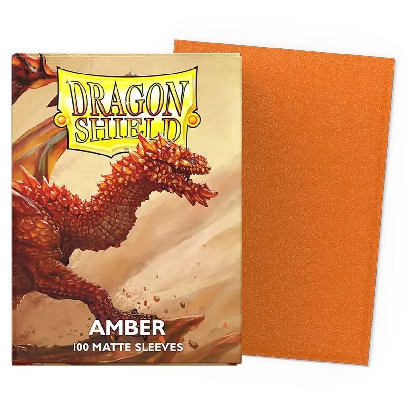 100 Pochettes Mat Format Standard Ambre - Dragon Shield