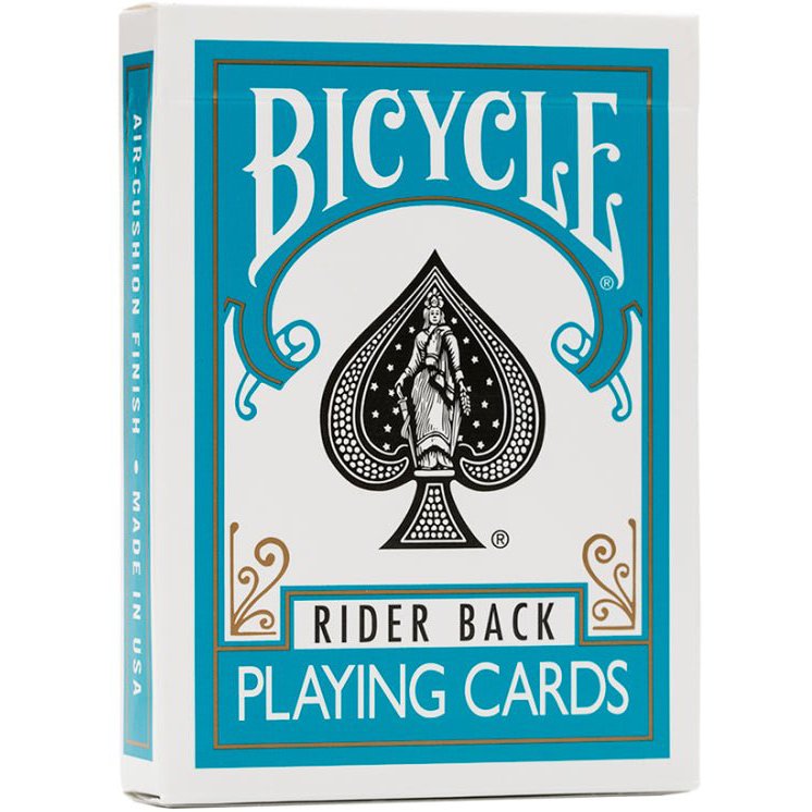 Jeu de 54 Cartes Poker Rider Back Dos Turquoise - Vélo