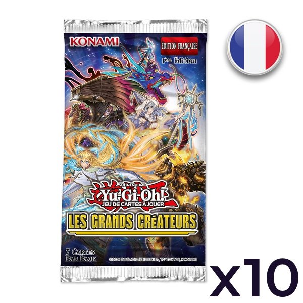 Lot de 10 Boosters Les Grands Créateurs - Yu-Gi-Oh! FR