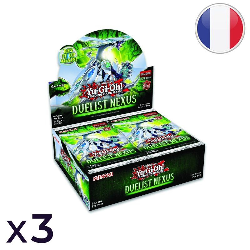 Lot de 3 Boîtes de 24 Boosters Nexus du Duelliste - Yu-Gi-Oh! FR