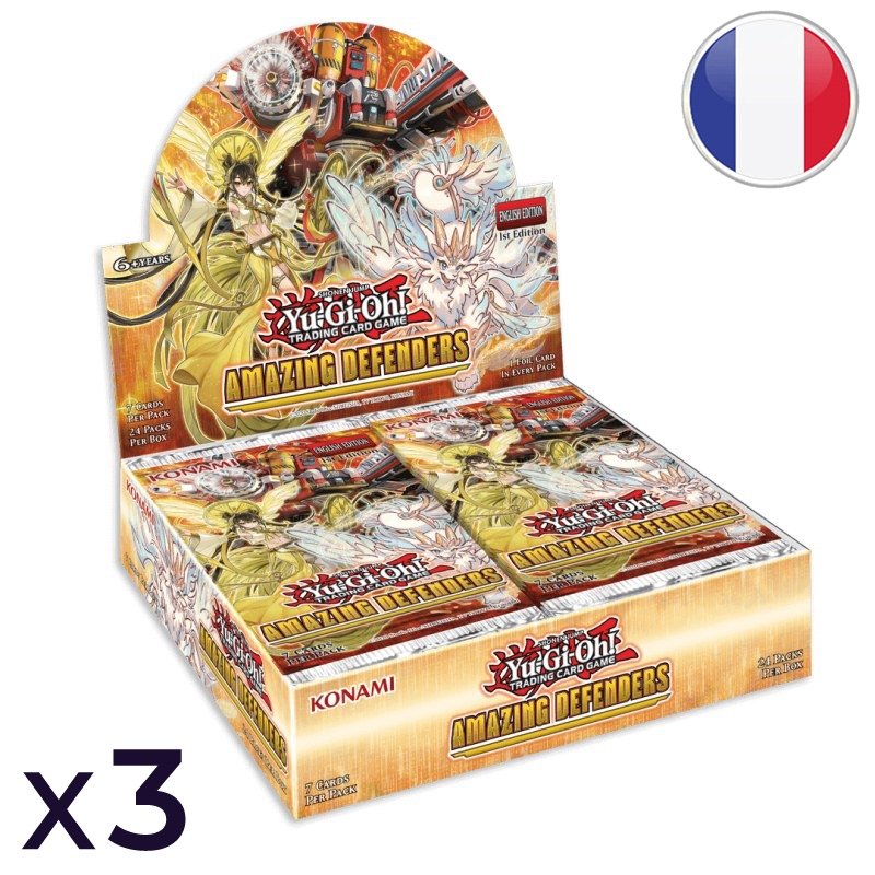 Lot de 3 Boîtes de 24 Boosters Incroyables Défenseurs - Yu-Gi-Oh! FR