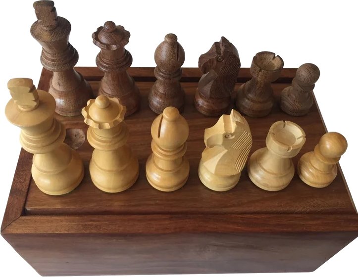 Pièces d'échecs 76 mm Acacia Classique (sans plateau) - Wilson Jeux