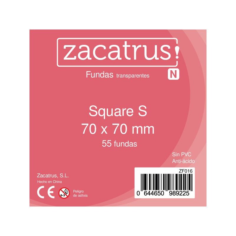 55 Protège-cartes Format Carré S clair- Zacatrus
