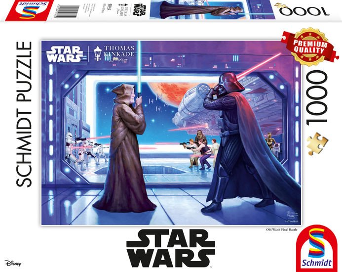 Puzzle 1000 pièces Star Wars - Kinkade : la Bataille Finale d'Obi Wan