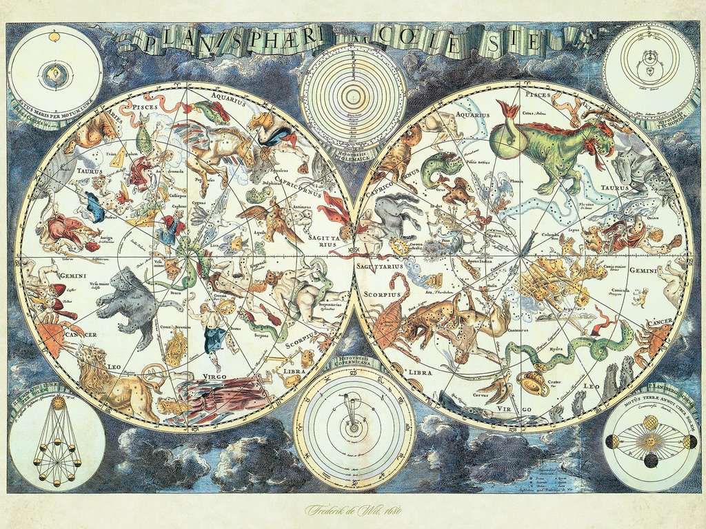 Puzzle - 1500p : Mappemonde Des Animaux Fantastique_Jeu-de-société