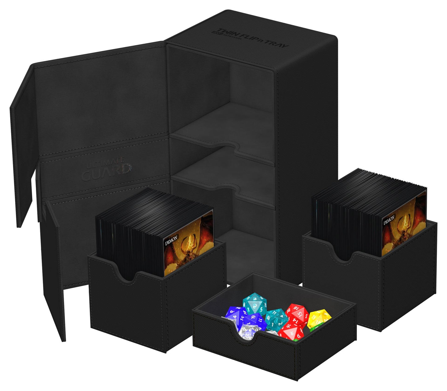 Étui de transport Twin Flip'n'Tray 200+ XenoSkin Noir Monocolore - Ultimate Guard
