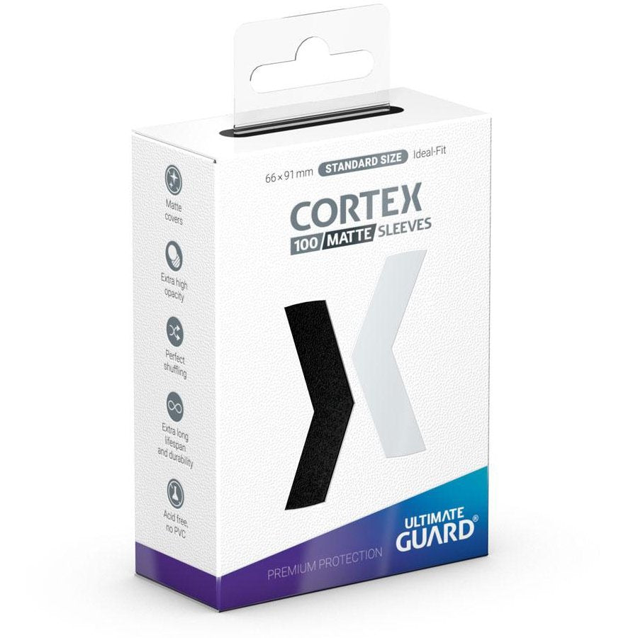 100 pochettes Cortex format Standard Noir Mat - Ultimate Guard