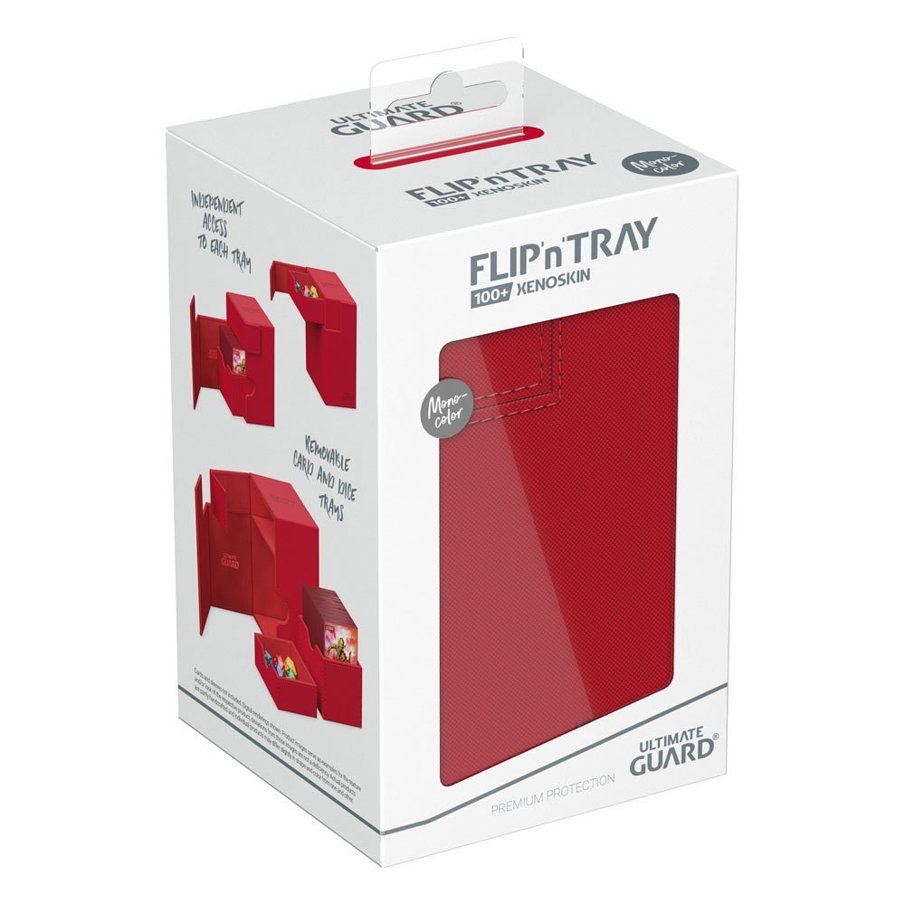 Étui Flip'n'Tray pour deck 100+ XenoSkin Rouge Monocolore - Ultimate Guard