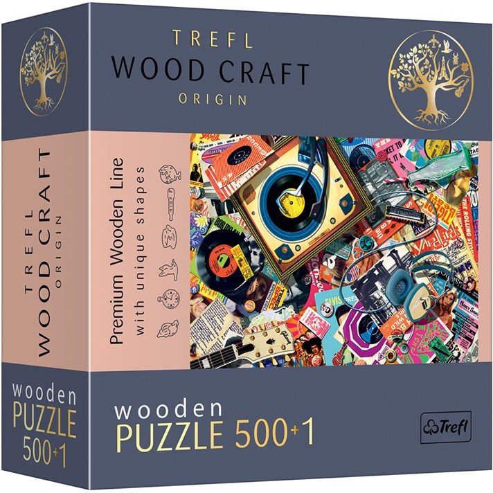 Puzzle 500+1 pièces en bois - Musiques du monde (Trefl)