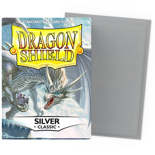 100 Pochettes Classique Format Standard Argent - Dragon Shield