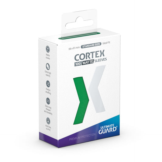100 pochettes Cortex format Standard Vert Mat - Ultimate Guard