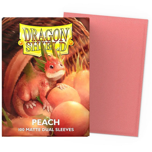 100 Pochettes Dual Matte Format Standard Peach - Dragon Shield
