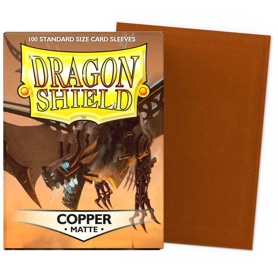 100 Pochettes Mat Format Standard Cuivre - Dragon Shield