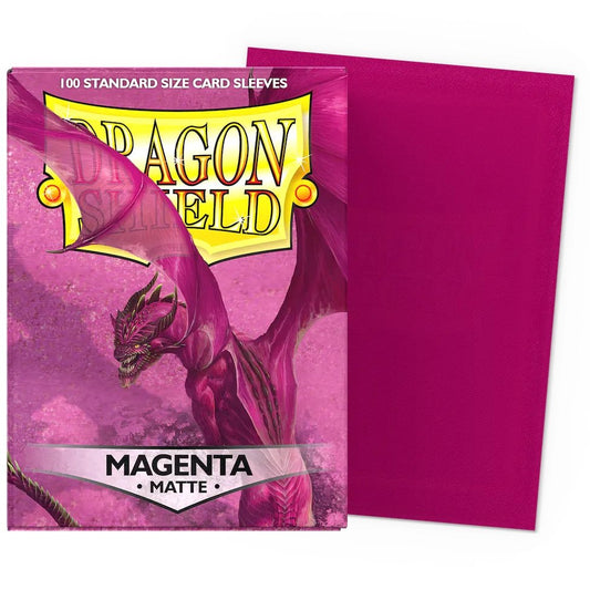 100 Pochettes Matte Format Standard Magenta - Dragon Shield
