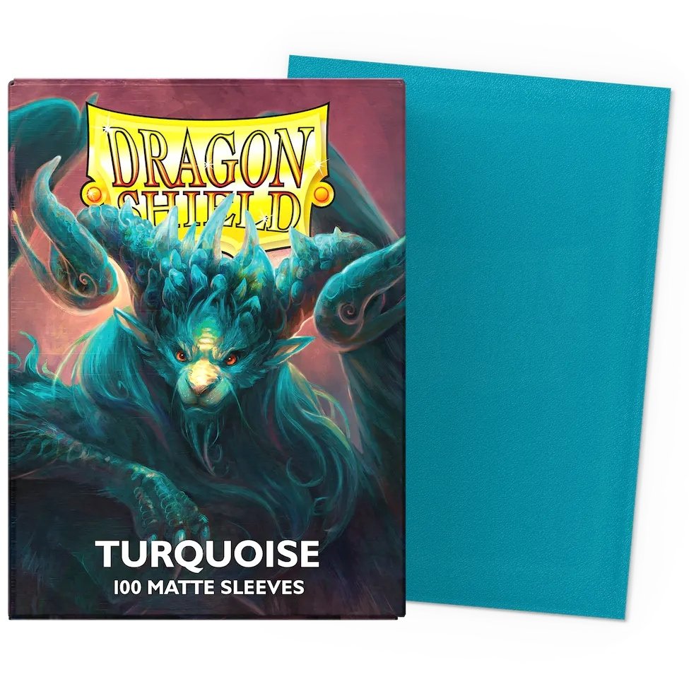 100 Pochettes Mat Format Standard Turquoise - Dragon Shield