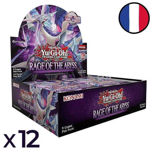 Lot de 12 Boites de 24 Boosters Rage des Abysses - Yu-Gi-Oh! FR