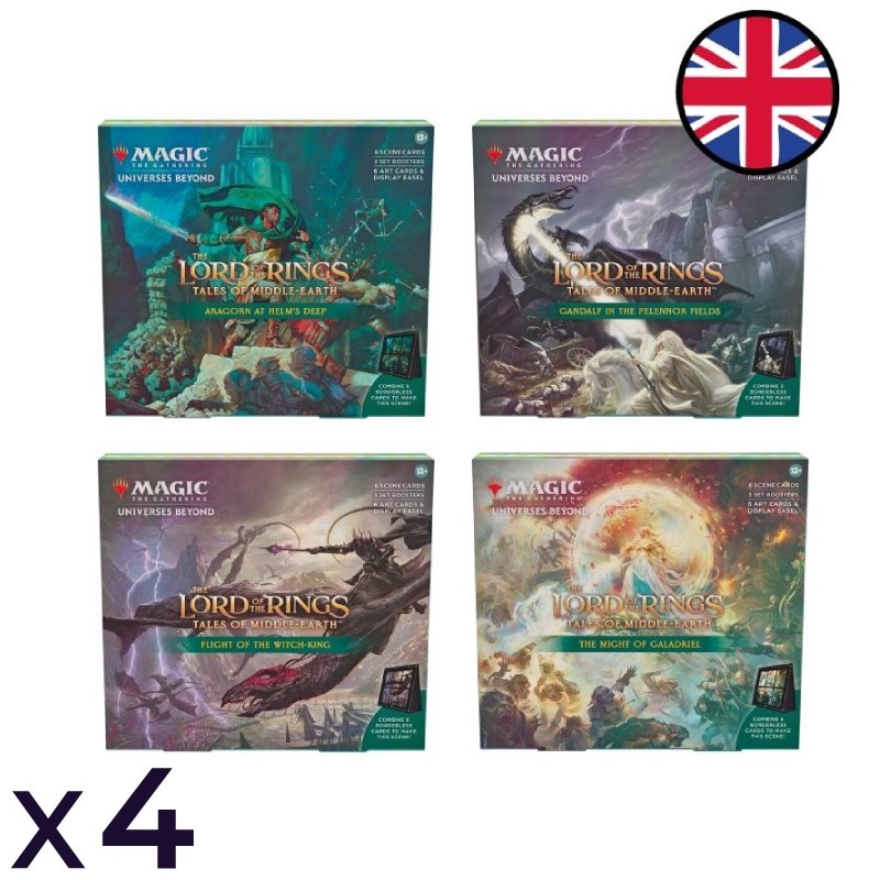 Lot de 4x les 4 Coffrets scéniques Le Seigneur des Anneaux : chroniques de la Terre du Milieu™ - Magic FR