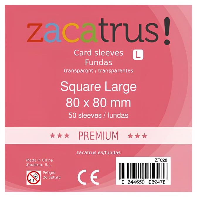 55 Protège-cartes Format Carré L clair - Zacatrus