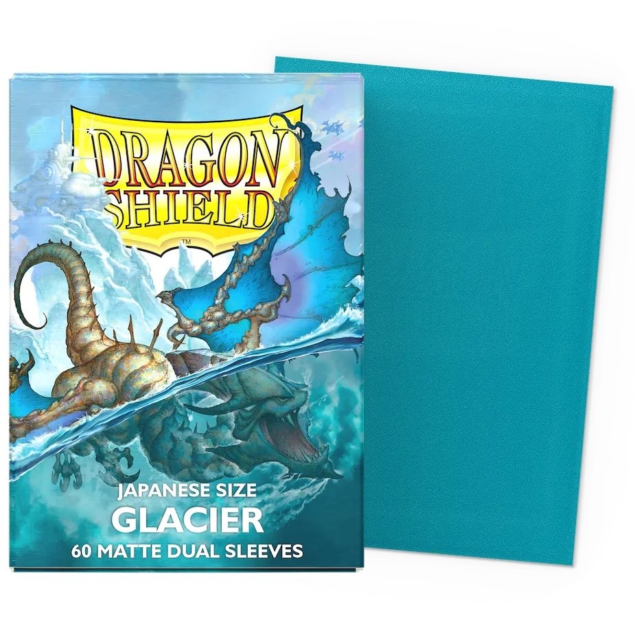 60 Pochettes Double Mat Format Japonais Glacier - Dragon Shield
