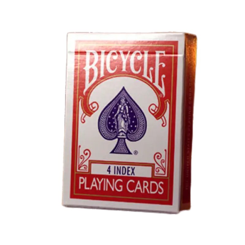 Jeu de 56 Cartes 4 Index Dos Rouge- Vélo