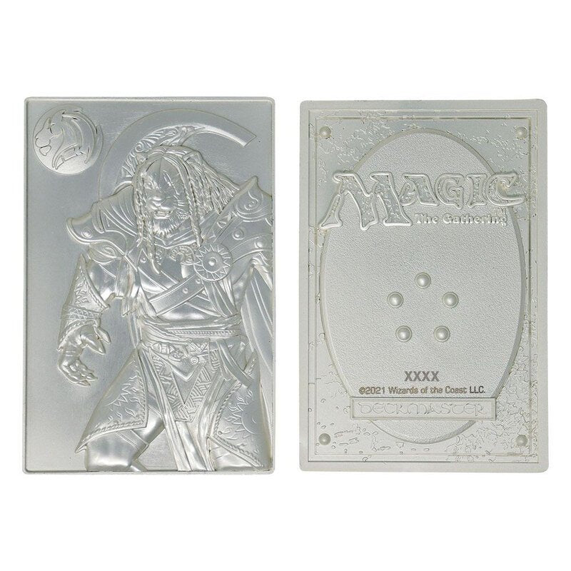 Carte en Métal Plaqué Argent Edition Limitée Ajani Crinièredor - Magic