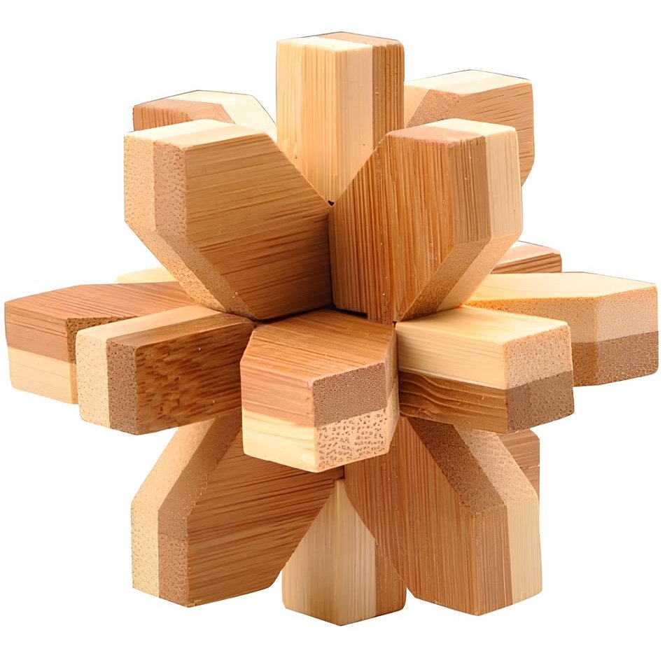 Casse-Tête Bambou 3D - Flocon de neige