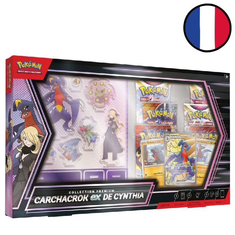 Coffret Collection Premium Carchacrok‑ex de Cynthia - Pokémon FR
