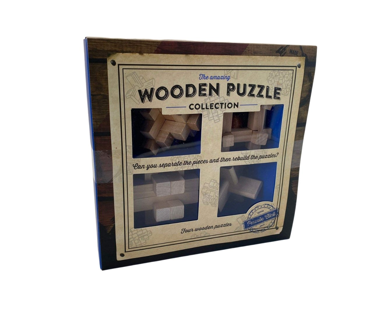 Coffret en Bois Collection : 4 Casse-Tête_Jeu-de-société