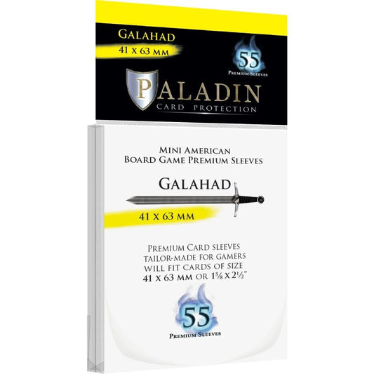 55 pochettes transparentes Galahad format Mini Américain (41 × 63 mm) - Paladin