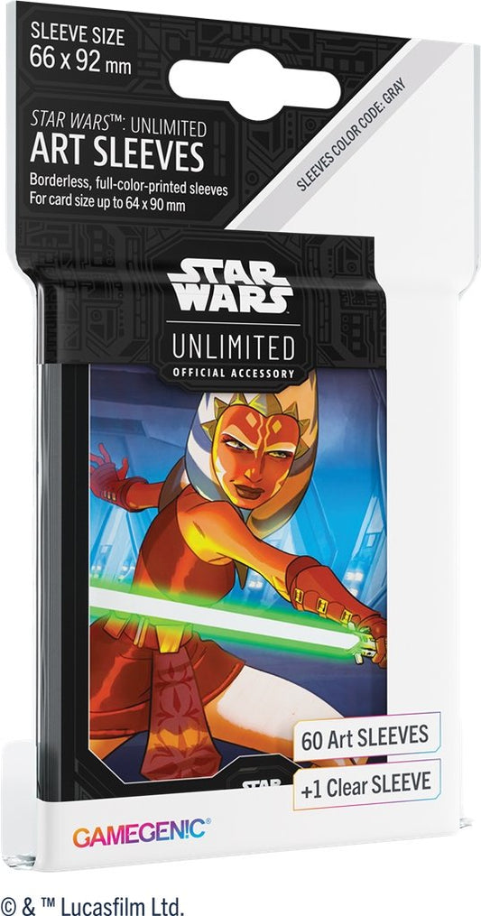 60 + 1 Pochettes Art Star Wars Unlimited Ahsoka Tano 66 x 92 mm - Gamegenic