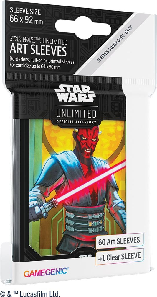 60 + 1 Pochettes Art Star Wars Unlimited Dark Maul 66 x 92 mm - Gamegenic