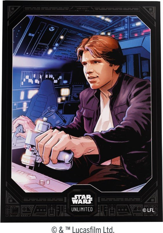 60 + 2 Pochettes Art Star Wars Unlimited Han Solo 66 x 92 mm - Gamegenic