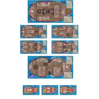 L'Île des Chats - Pack de bateaux_Jeu-de-société