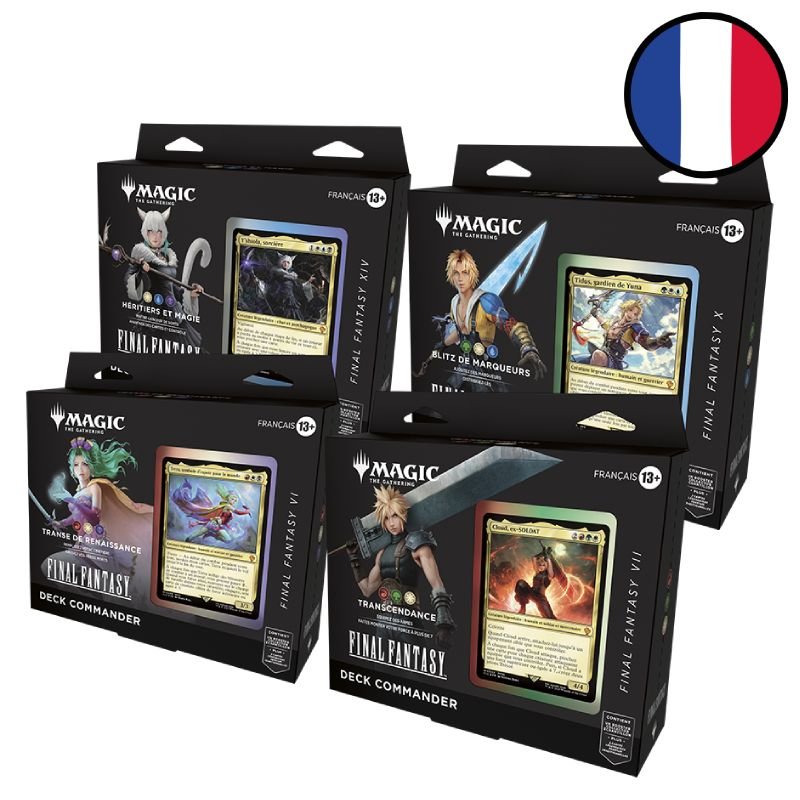 Lot de 4 Decks Commander Magic: The Gathering — FINAL FANTASY - Magic FR