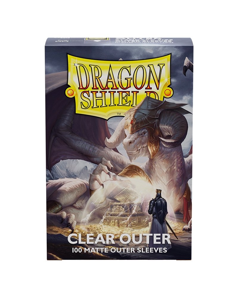 100 Sur-Pochettes Pochettes Extérieures Mat Transparent Format Standard - Dragon Shield