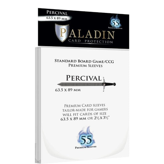 55 pochettes transparentes Percival format Standard (63,5 × 89 mm) - Paladin