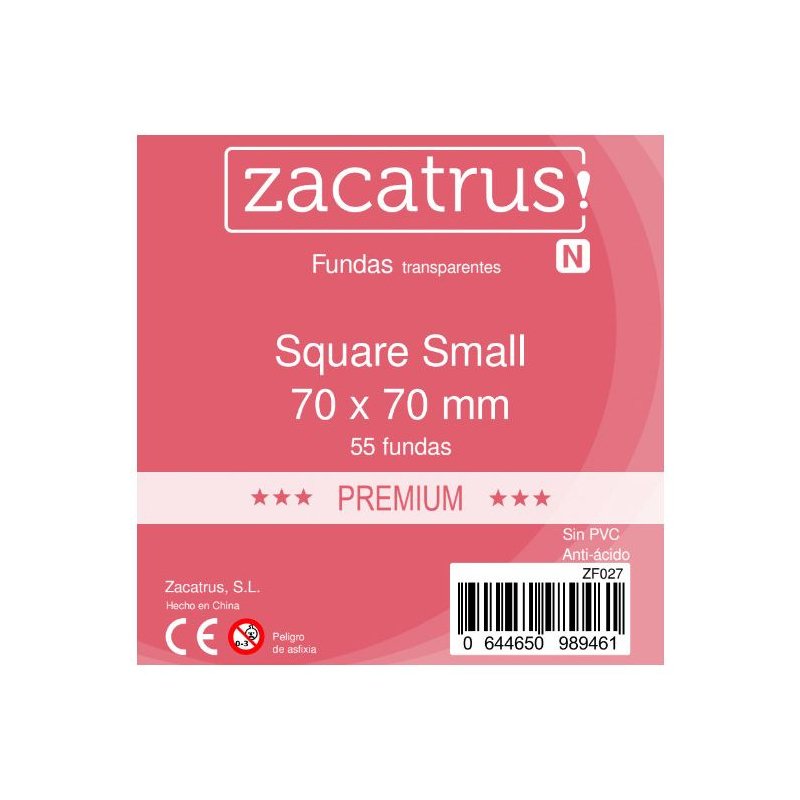 55 Protège-cartes premium Format Carré S clair- Zacatrus
