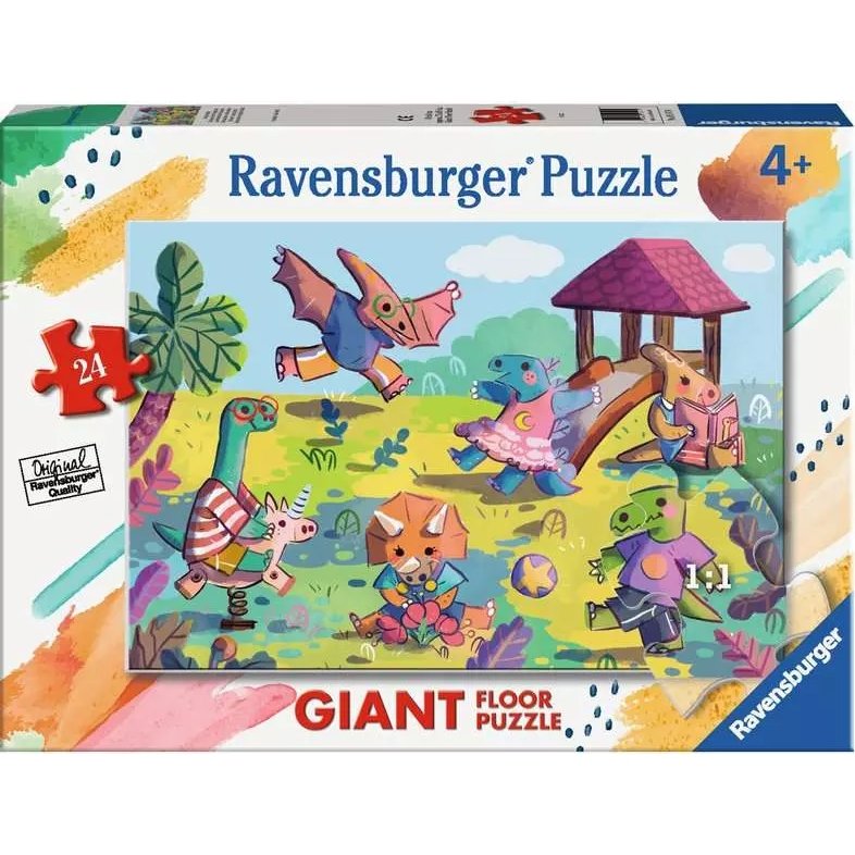 Puzzle 24 pièces géant - La Récréation des Dinosaures - Ravensburger