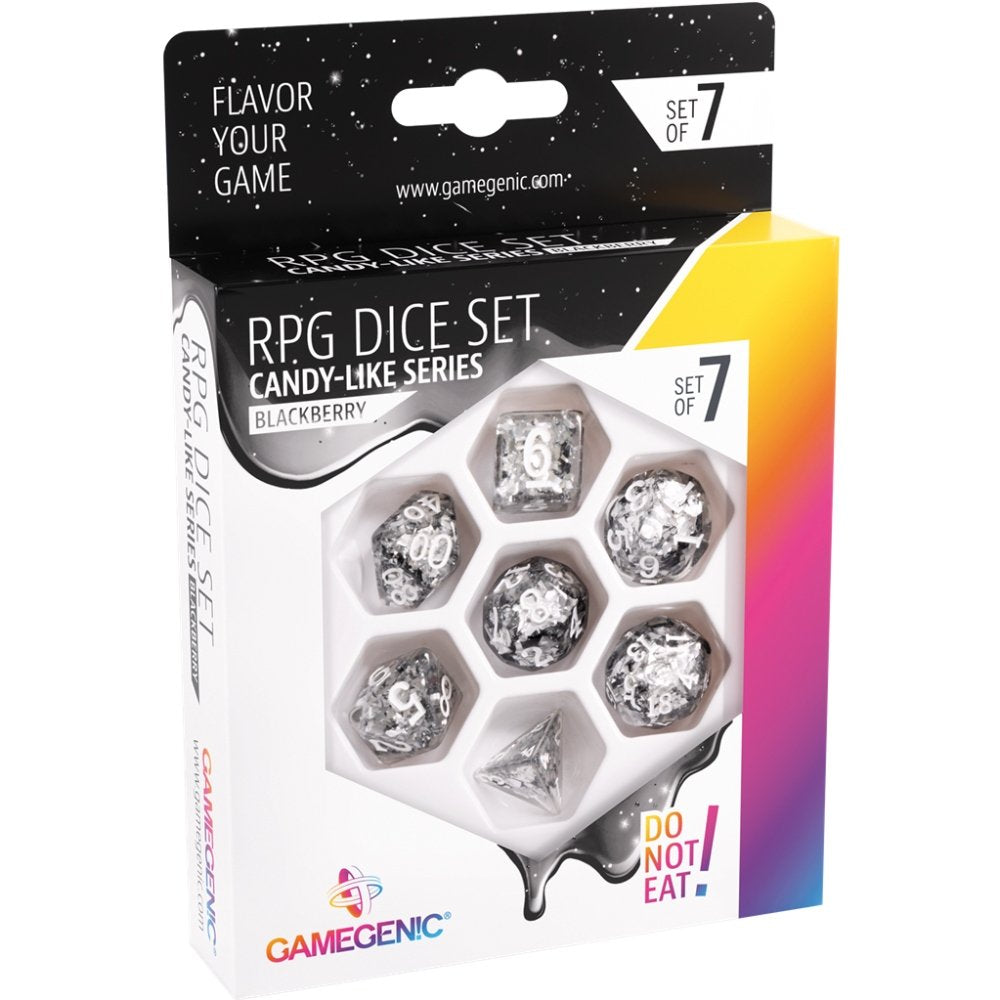Lot de 7 dés RPG Candy-Like Series Blackberry - Gamegenic