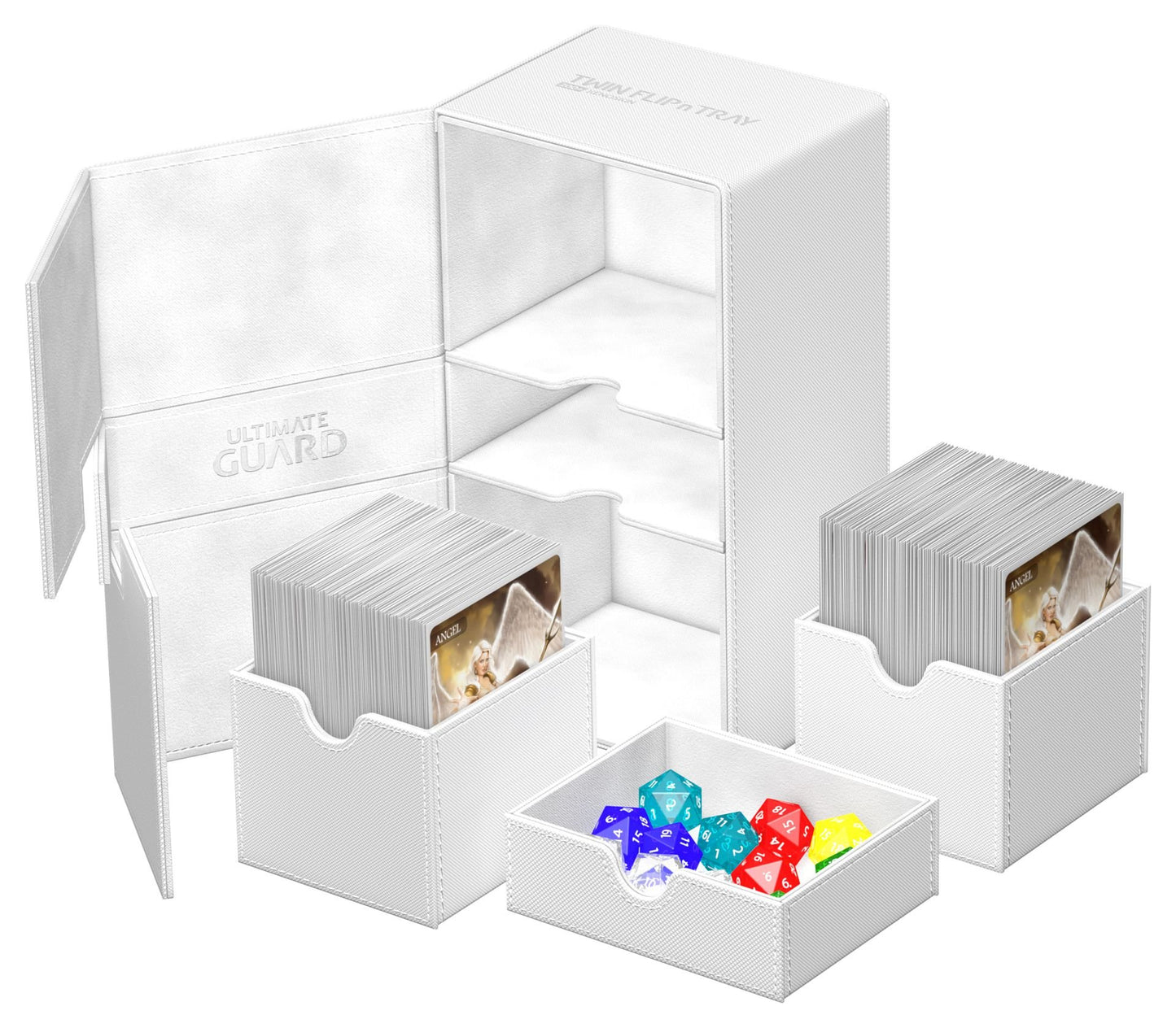 Étui de transport Twin Flip'n'Tray 200+ XenoSkin Blanc Monocolore - Ultimate Guard