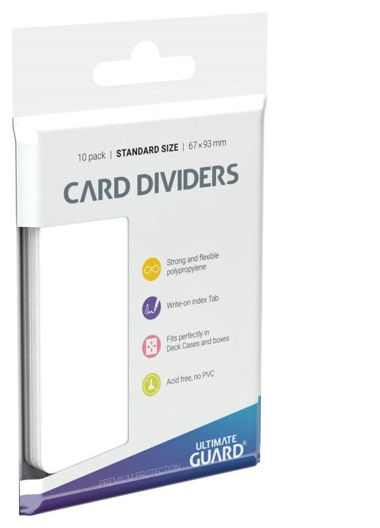 10 intercalaires Card Dividers taille standard Blanc - Ultimate Guard