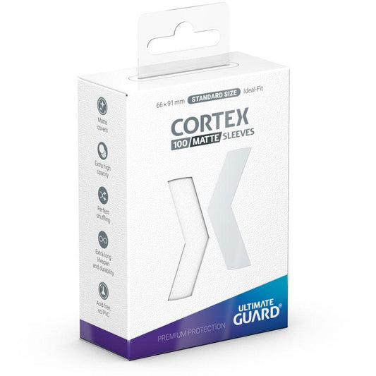 100 pochettes Cortex format Standard Blanc Mat - Ultimate Guard